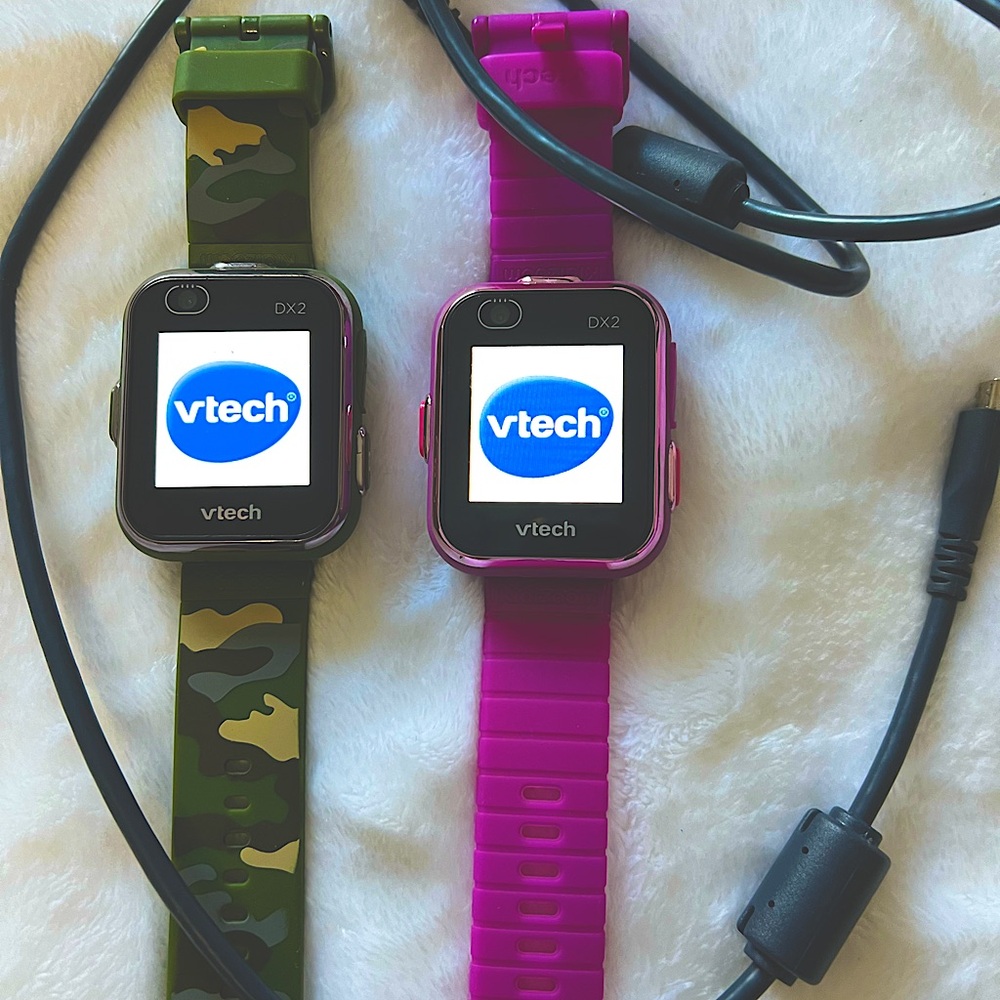 VTech® KidiZoom® Smartwatch DX2 - 2 total, one green camo, one pink